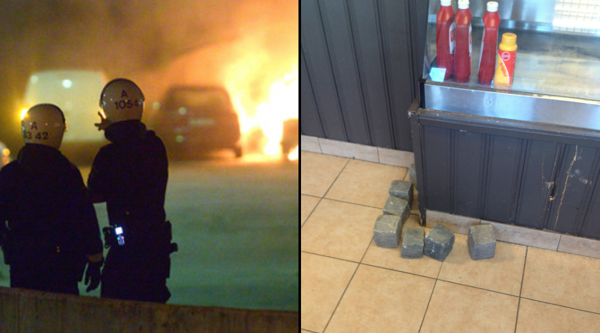 Stockholm, Polisen, Upplopp, Butiksägare, Husby,  Megafonen, Vandalisering, Förort